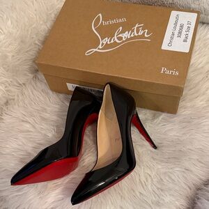Christian Louboutin Pigalle 100 Patent Black Heels